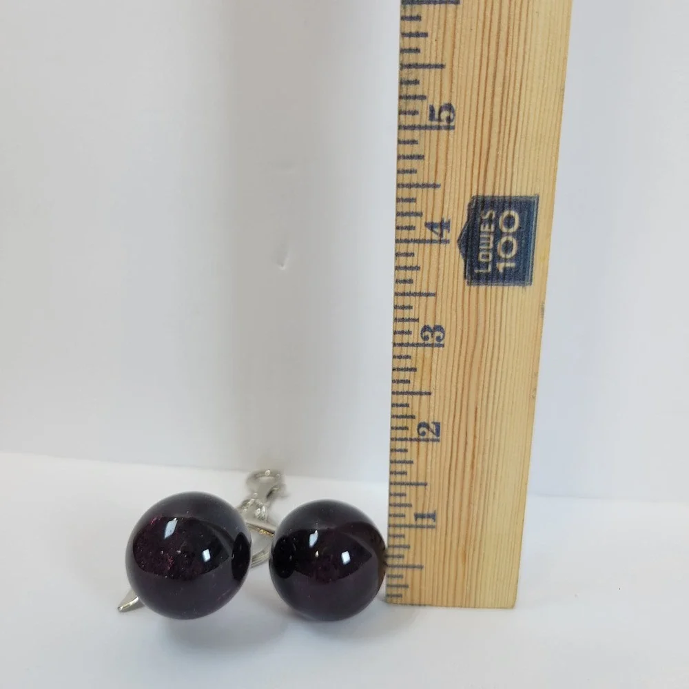Cherries Bag Charm Keychain Glitter Resin Double Cherry Purple Women Retro Goth